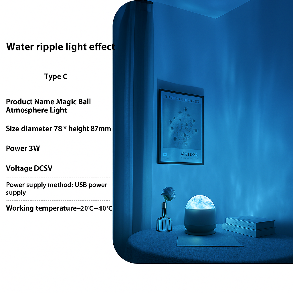 Rotating Aurora Projector Light