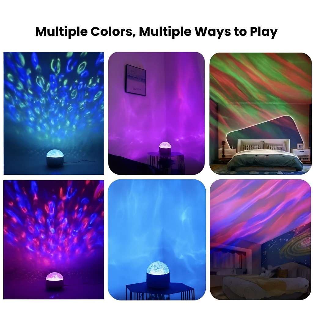 Rotating Aurora Projector Light