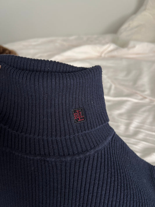 Navy Turtleneck Sweater — Lauren Jeans Co. by Ralph Lauren