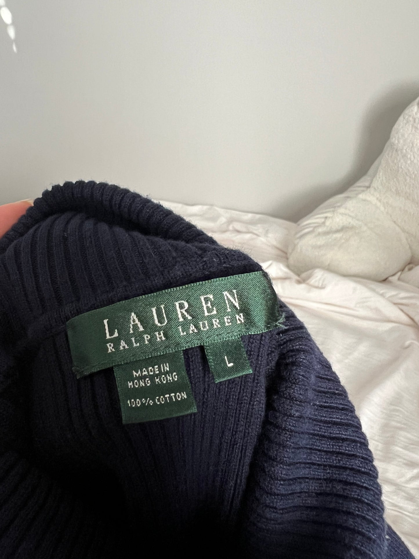 Navy Turtleneck Sweater — Lauren Jeans Co. by Ralph Lauren