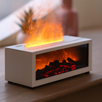 Flame Effect Aroma Diffuser: 3-in-1 Fireplace Humidifier for Home